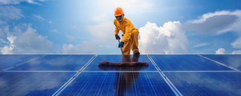 Čiščenja solarnih panelov